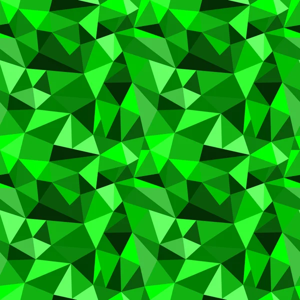 Векторный бесшовный зеленый абстрактный геометрический смятый треугольный графический фон. Цифровая векторная иллюстрация — стоковый вектор