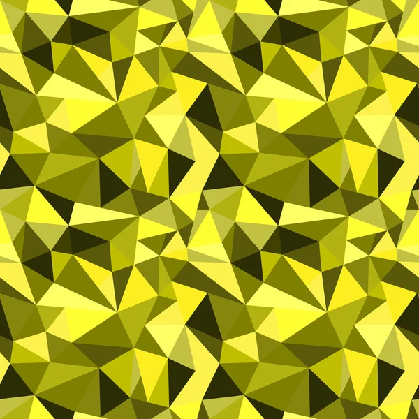Vector naadloze gele abstracte geometrische verkreukelde driehoekige grafische achtergrond. Digitale vectorillustratie — Stockvector