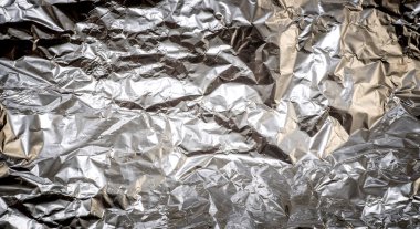 Buruşuk alüminyum folyo doku arka plan yüksek vinyet etkisi ile tezat