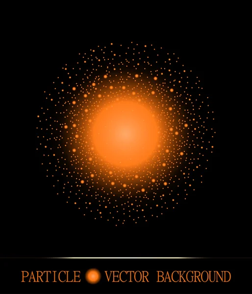 Soyut shpere parlayan ışık parçacıkları alanı siyah arka plan. Galaxy sembolü. Sunumlar, kartlar, bilimsel ve takı tasarımı için stil arka plan. Vektör çizim