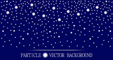 Düşen kar parçacıklar koyu mavi arka plan. Sunum, kartlar, bilimsel ve takı tasarımı için stil arka plan. Vektör çizim