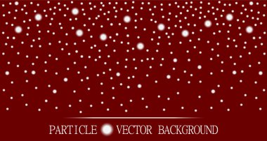 Düşen kar parçacıklar bordo kırmızı arka plan. Sunum, kartlar, bilimsel ve takı tasarımı için stil arka plan. Vektör çizim