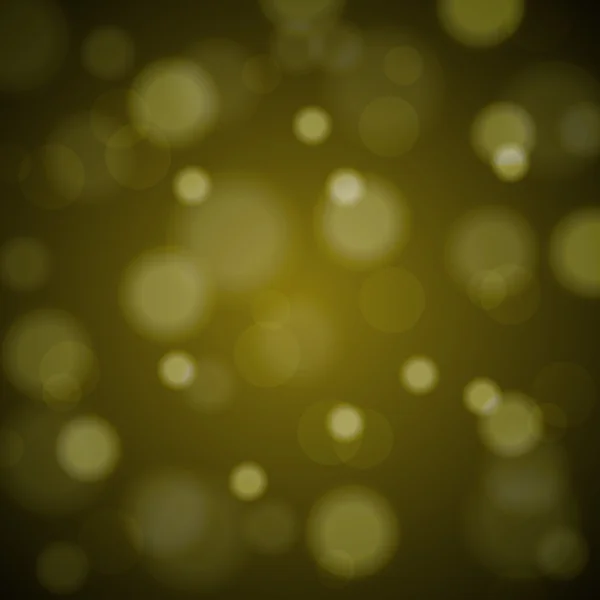 Abstract blured achtergrond van inschrijving glanzende gouden kerstboom decoraties. Vectorillustratie — Stockvector