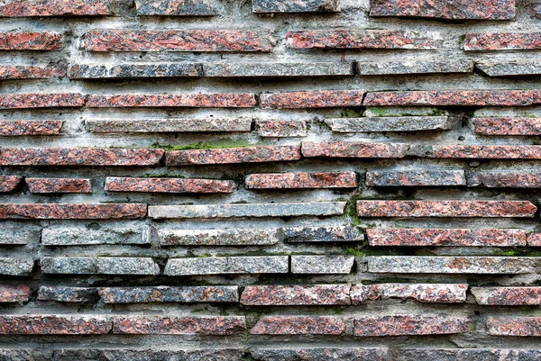 Rosso e blu marmo pietra mattone muro dettagliato contrasto texture sfondo — Foto Stock