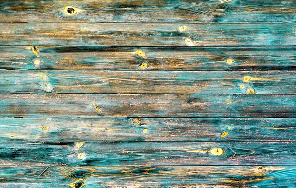 Antiguo cian y marrón pintado vintage madera contraste textura fondo — Foto de Stock