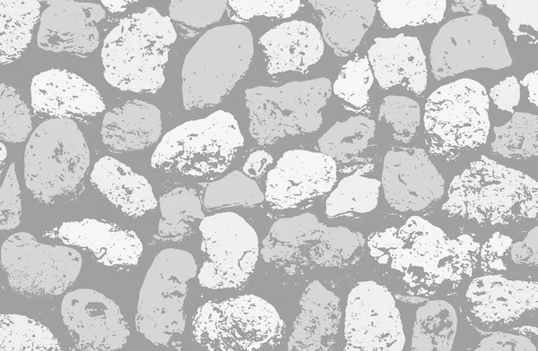 Векторна текстура чорно-білої кам'яної стінки в цементі. Векторні ілюстрації — стоковий вектор