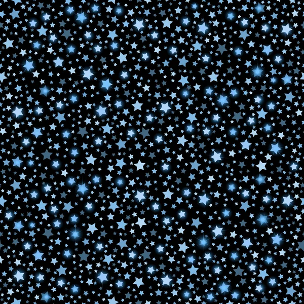 Ciano abstrato brilhando estrelas cadentes textura perfeita fundo preto. Conceito de design gráfico festivo, de luxo ou em rede. Ilustração vetorial — Vetor de Stock