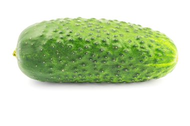 Beyaz arka plan üzerinde izole taze ve olgun salatalık.