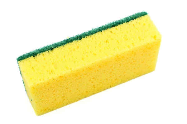 Dish washing sponge, isolated on white background — Stock Photo, Image