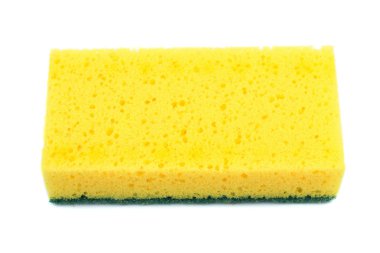 Bulaşık yıkama sünger, beyaz arka plan üzerinde izole