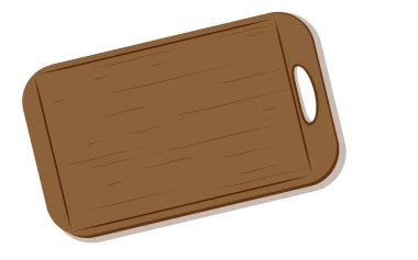 Ahşap mutfak kesme tahtası beyaz arka planda