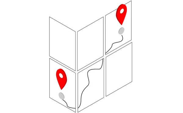 Navigatie vectoricoon. GPS navigatie icoon. — Stockvector