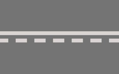 İki beyaz yol işaretli asfalt. Soyut yol arkaplanı.
