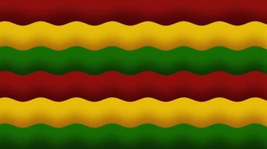 Dalgaları canlandırır. Jamaika renkleri. Reggae geçmişi. Döngülü canlandırma.