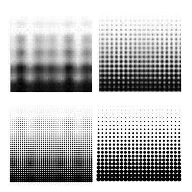 yarım ton vektör çizim kümesi.