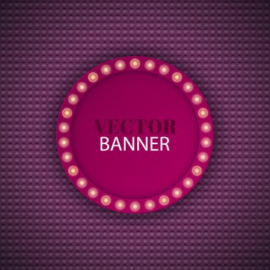 Soyut parlayan retro ışık afiş