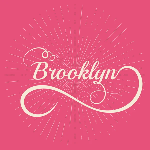 Letras Brooklyn. Vetor —  Vetores de Stock