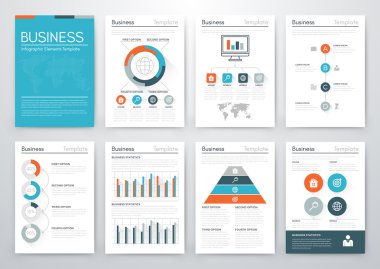 Vektör infographics iş ayarla
