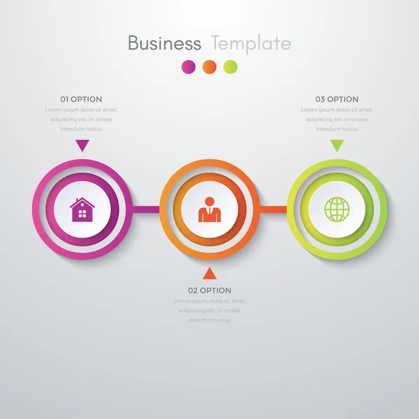 Infographie trois options — Image vectorielle