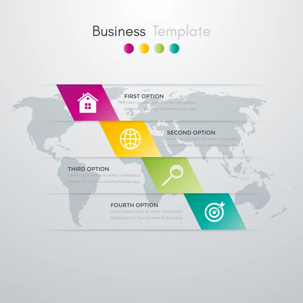 Ilustração vetorial de quatro infográficos quadrados — Vetor de Stock