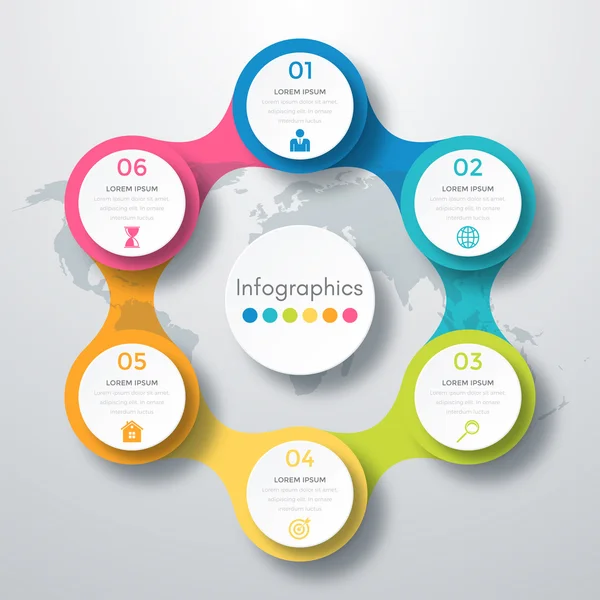 Infografik-Design mit farbigen — Stockvektor