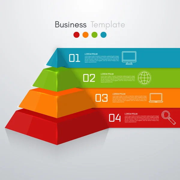 Vektor Illustration Infografik vier Optionen — Stockvektor