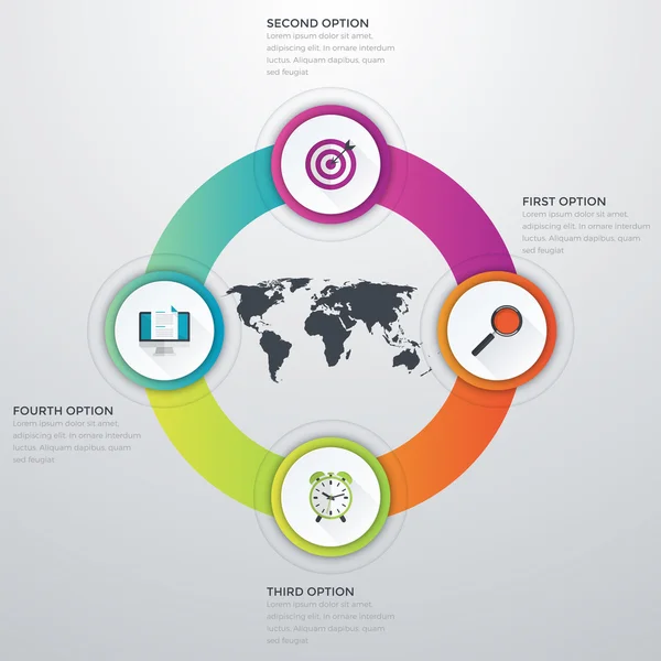 Infográficos de ilustração vetorial — Vetor de Stock