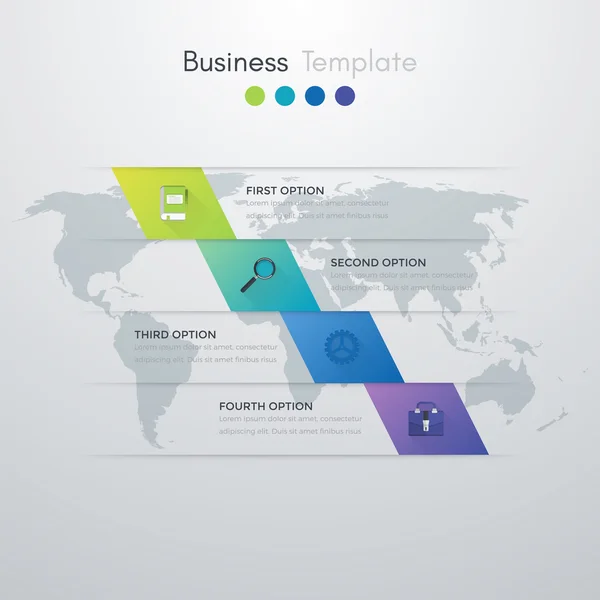 Vektorillustration von vier quadratischen Infografiken — Stockvektor