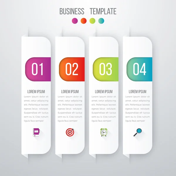 Illustration vectorielle infographie quatre options — Image vectorielle