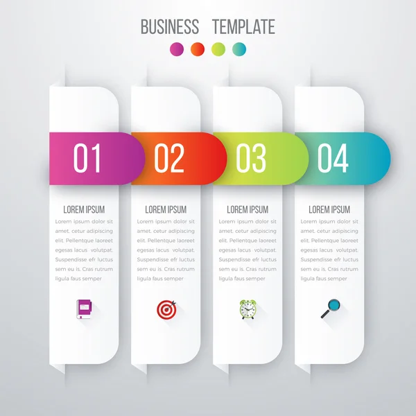 Vector illustration infographics four options — Stock Vector