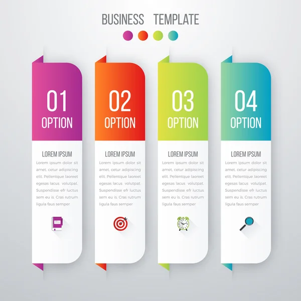 Vector illustration infographics four options — Stock Vector