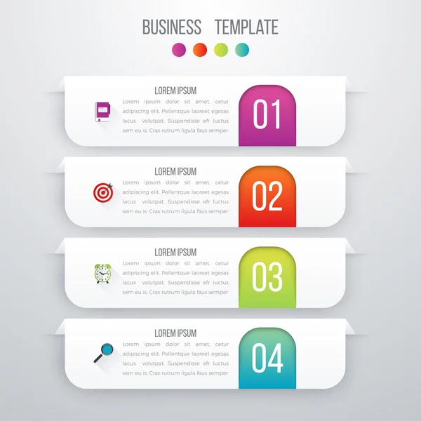 Illustration vectorielle infographie quatre options — Image vectorielle