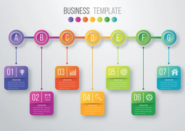 Vetor ilustração infográfico linha do tempo — Vetor de Stock