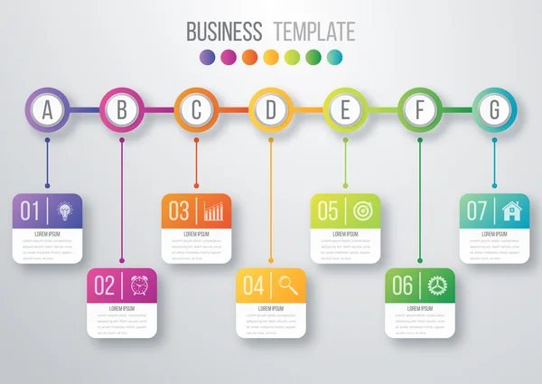 Vektor Illustration Infografik Zeitleiste — Stockvektor