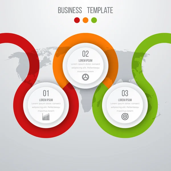 Infográficos três opções —  Vetores de Stock