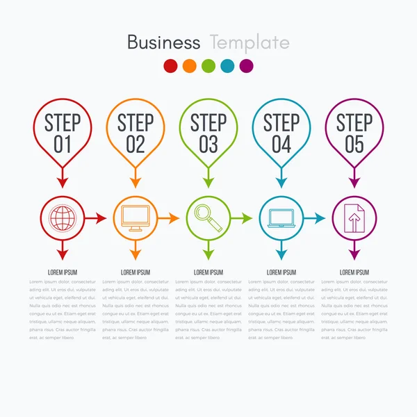 Dünne Linie infografisches Element — Stockvektor