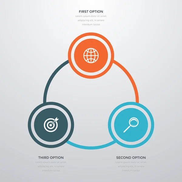 Infografic trei opțiuni — Vector de stoc