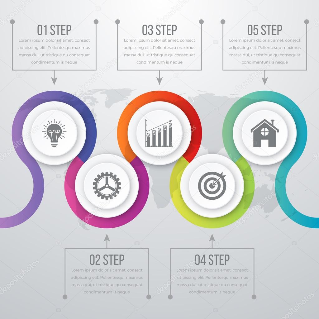 Timeline Vector 3d Infographic