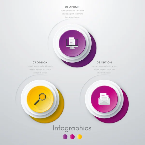 Infographie trois options — Image vectorielle