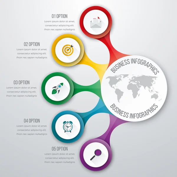 Chronologie vectoriel 3d Infographie — Image vectorielle