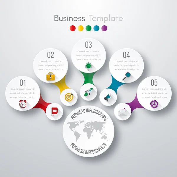 Chronologie vectoriel 3d Infographie — Image vectorielle