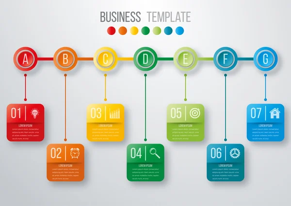 Vetor ilustração infográfico linha do tempo — Vetor de Stock