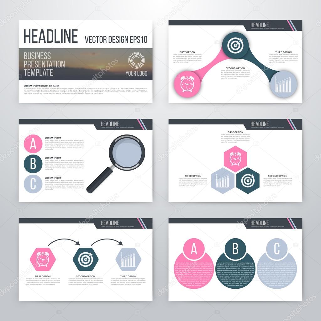 Infographics presentation template flat design