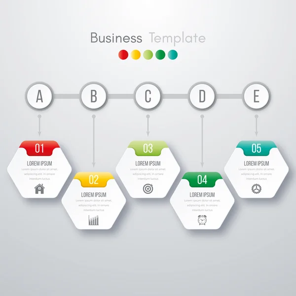 Moderne Infografik-Prozessvorlage — Stockvektor