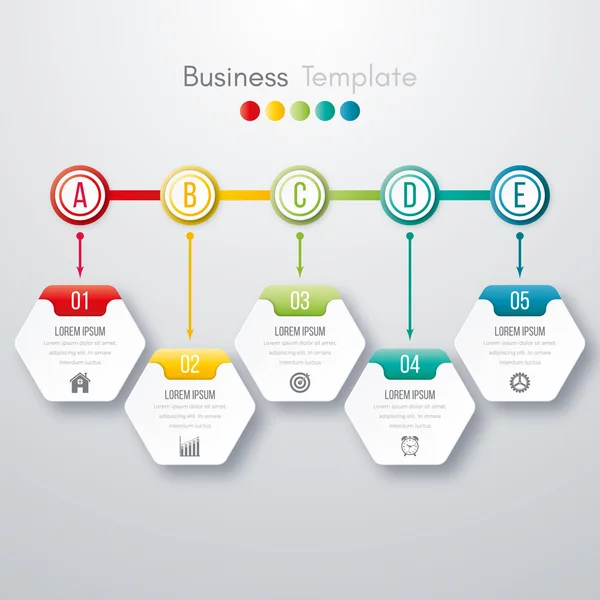 Moderne Infografik-Prozessvorlage — Stockvektor