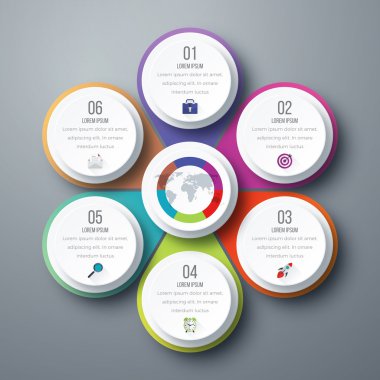 Infographic Tasarım renkli