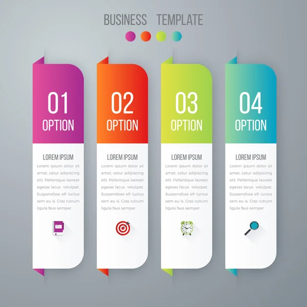 Illustration vectorielle infographie quatre options — Image vectorielle