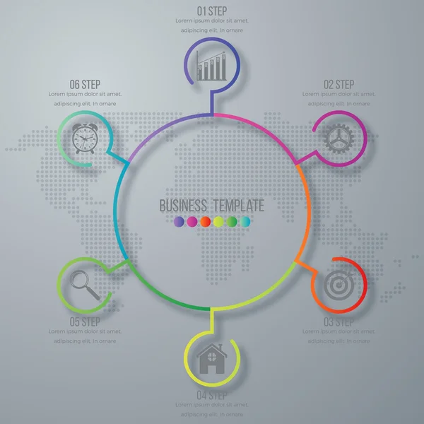 Infografisk design med farvet – Stock-vektor