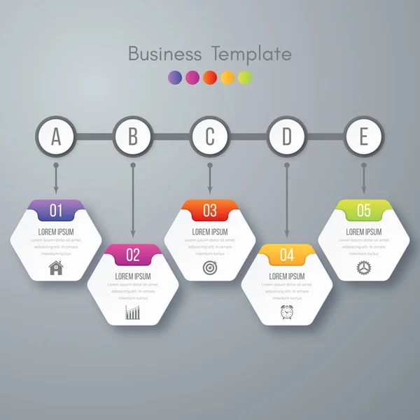 Modern infographics process template — Stock Vector