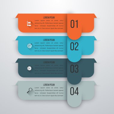 Vektör çizim infographics dört seçenekleri